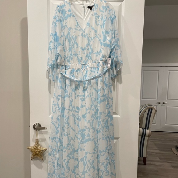 Lane Bryant Dresses & Skirts - Pale Blue White Dress